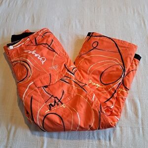 Orage boys or girls size XL /14 snow ski pants orange prime 10 adjustable waist